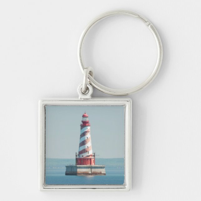 USA, Michigan, Great Lakes, Lake Michigan Key Ring (Front)
