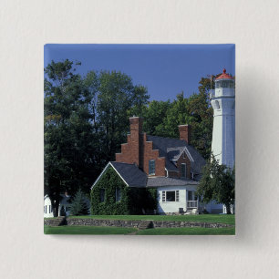 USA, Michigan, Lake Huron. Port Sanilac 15 Cm Square Badge