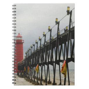 USA, Michigan, Lake Michigan Shore, Grand Haven: Spiral Notebook