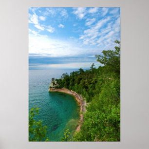 USA, Michigan. Miner's Castle Rock Formation 3 Poster