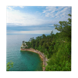 USA, Michigan. Miner's Castle Rock Formation 3 Tile
