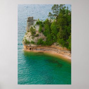 USA, Michigan. Miner's Castle Rock Formation Poster
