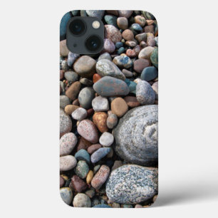 USA, Michigan. Polished Pebbles On The Shore iPhone 13 Case