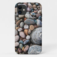 USA, Michigan. Polished Pebbles On The Shore