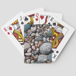 USA, Michigan. Polished Pebbles On The Shore Playing Cards