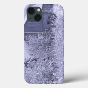 USA, Michigan, Rochester Hills. Snowy blue iPhone 13 Case