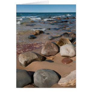 USA, Michigan. Rounded Boulders On 12 Mile