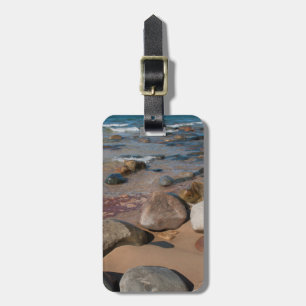 USA, Michigan. Rounded Boulders On 12 Mile Luggage Tag