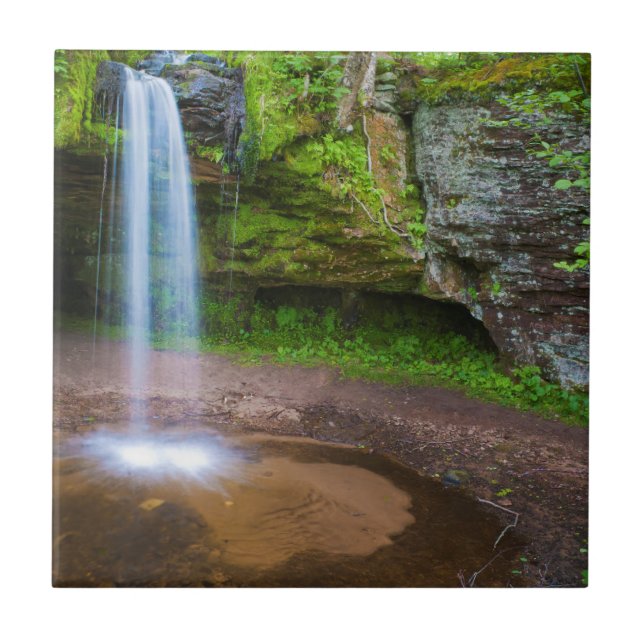 USA, Michigan. Scott's Falls In Upper Michigan Tile (Front)