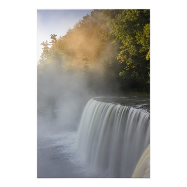 USA, Michigan, Upper Peninsula. Autumn sunrise Photo Print (Front)