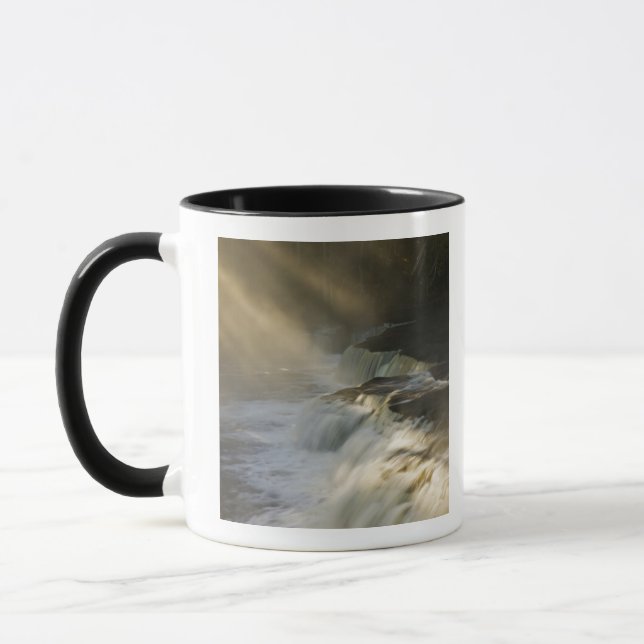 USA, Michigan, Upper Peninsula. Sunbeams on Mug (Left)