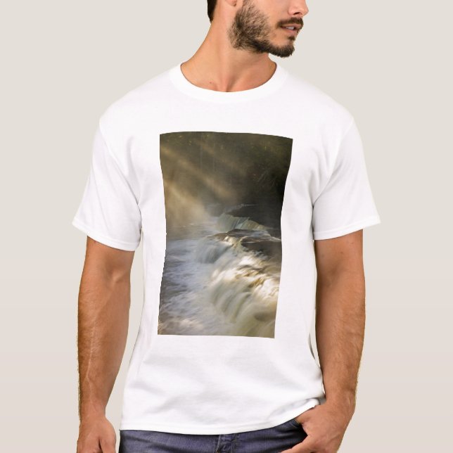 USA, Michigan, Upper Peninsula. Sunbeams on T-Shirt (Front)