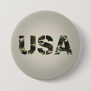 USA Military Camouflage 7.5 Cm Round Badge