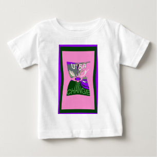 USA Millennial pink change vector Inspirational Baby T-Shirt