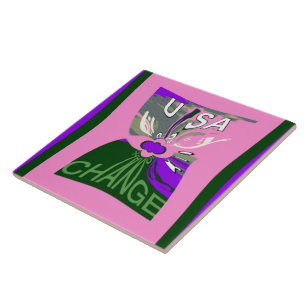 USA Millennial pink change vector Inspirational Tile
