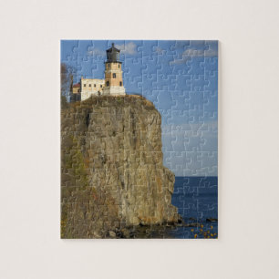 USA, Minnesota. Split Rock Lighthouse on Lake Jigsaw Puzzle
