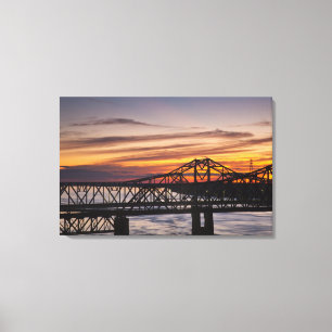 USA, Mississippi, Vicksburg. I-20 Highway and Canvas Print