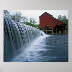 USA, Missouri, Ozark County, Rockbridge Mill Poster