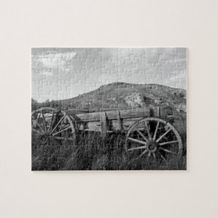 USA, Montana, Bannack State Park Old wagon made Jigsaw Puzzle
