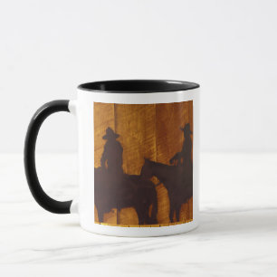 USA, Montana, Boulder River Cowboys on horses Mug