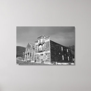USA, Montana, Elkhorn Fraternity Hall meeting Canvas Print