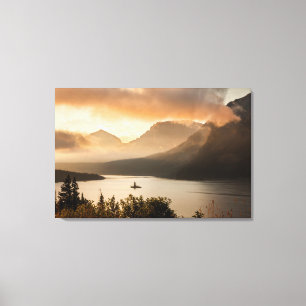 USA, Montana, Glacier National Park. Sunrise Canvas Print