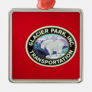 USA, Montana, Glacier National Park, Vintage 2 Metal Tree Decoration