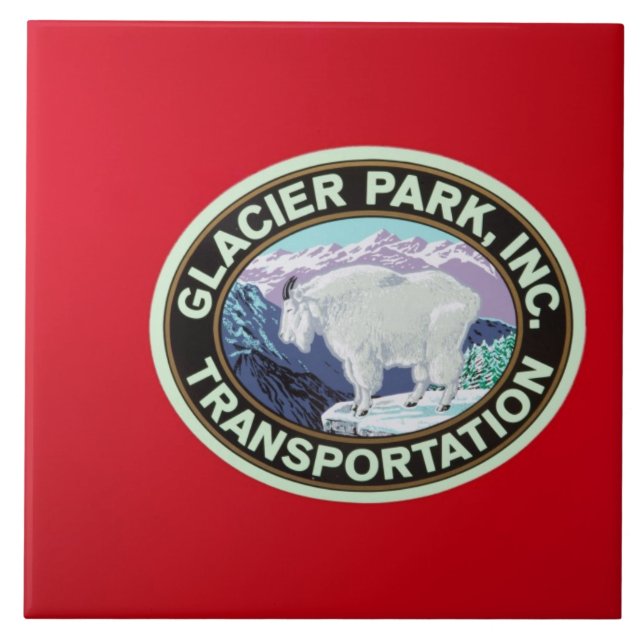 USA, Montana, Glacier National Park, Vintage 2 Tile (Front)