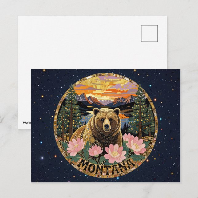 USA Montana state symbols Postcard (Front/Back)