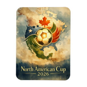 USA MX CA Fine Art Wall Art World Cup  Magnet