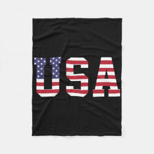 Usa National American Flag 4th Of July For Women G Fleece Blanket