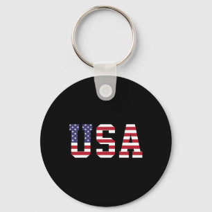Usa National American Flag 4th Of July Key Ring