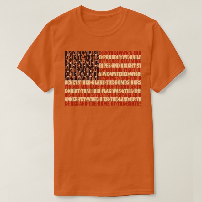 USA national anthem flag The StarSpangled Banner T-Shirt (Design Front)