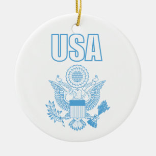 USA national emblem Ceramic Tree Decoration