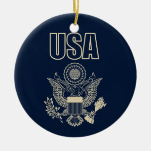 USA national emblem Ceramic Tree Decoration