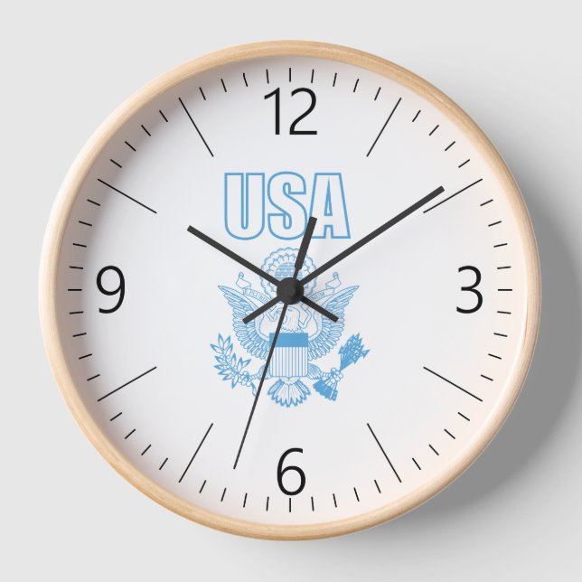 USA national emblem Clock (Front)