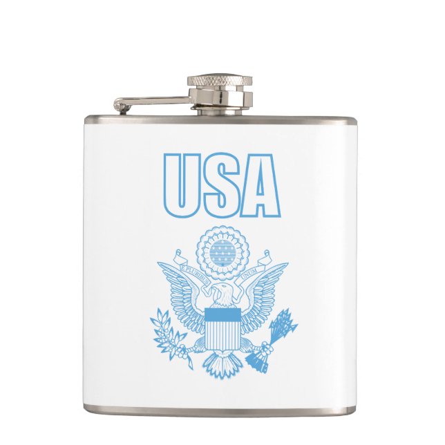 USA national emblem Hip Flask (Front)