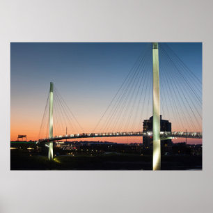 USA, Nebraska, Omaha, Bob Kerrey Pedestrian Poster