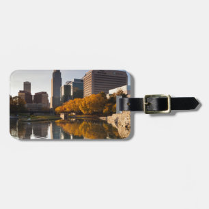 USA, Nebraska, Omaha, Gene Leahy Mall, Skyline Luggage Tag