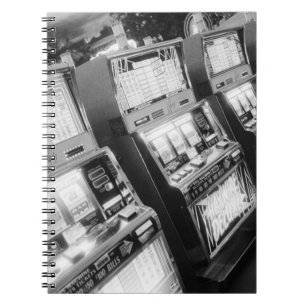 USA, Nevada, Las Vegas: Casino Slot Machines / Spiral Notebook