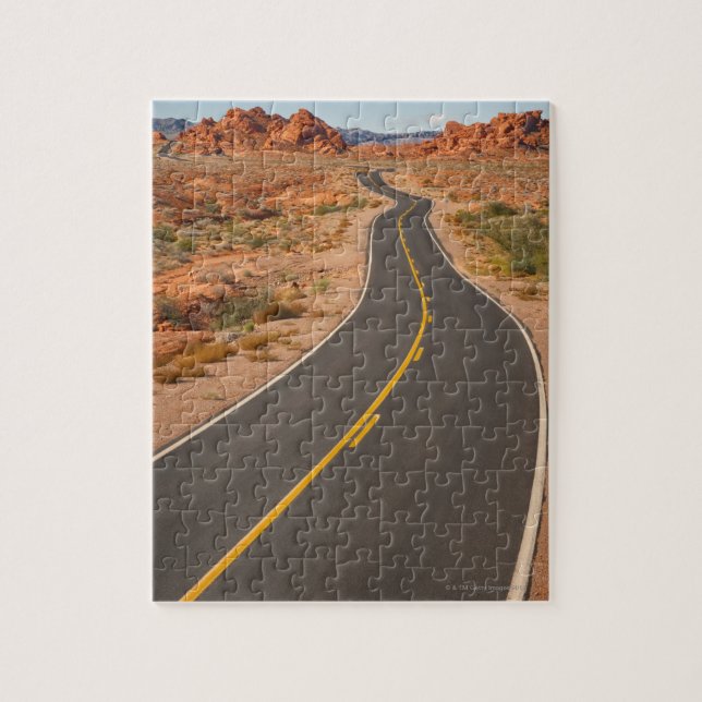 USA, Nevada, Valley of Fire, desert road Jigsaw Puzzle (Vertical)