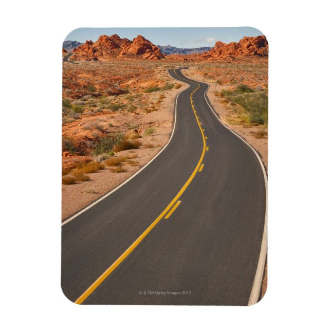 USA, Nevada, Valley of Fire, desert road Magnet (Vertical)