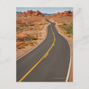 USA, Nevada, Valley of Fire, desert road Postcard