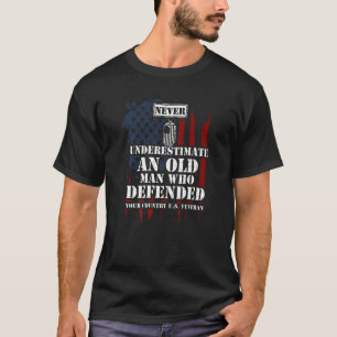USA Never Underestimate An Old Man Who Defended V T-Shirt