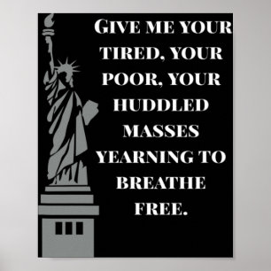 Usa New Colossus Statue Of Liberty Anti-racism  Poster