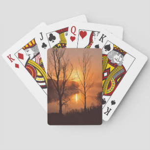 USA, New England, Maine. Autumn Sunrise Playing Cards