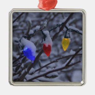 USA, New England, Massachusetts, Reading, 2 Metal Tree Decoration