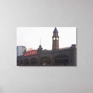 USA, New Jersey, Hoboken, old train station Canvas Print