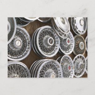 USA, New Mexico, Prewitt: Auto Hubcaps / Rt. 66 Postcard