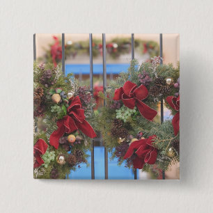 USA, New Mexico, Santa Fe: Canyon Road Gallery 3 15 Cm Square Badge